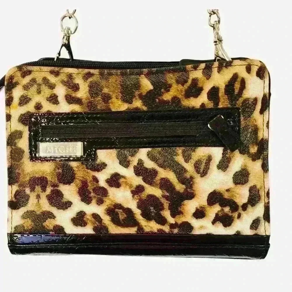 MICHE TESS interchangeable purse. With leopard print cover. 8x6” shoulder bag - Picture 5 of 10